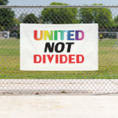 Niet verdeeld - rood, wit, blauw, lgbtq lgbt spandoek (Insitu)