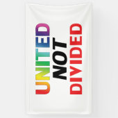 Niet verdeeld - rood, wit, blauw, lgbtq lgbt spandoek (Verticaal)