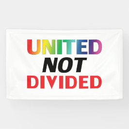 Niet verdeeld - rood, wit, blauw, lgbtq lgbt spandoek