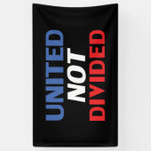 Niet verdeeld - rood, wit, blauw, zwart spandoek (Verticaal)