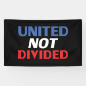 Niet verdeeld - rood, wit, blauw, zwart spandoek (Horizontaal)