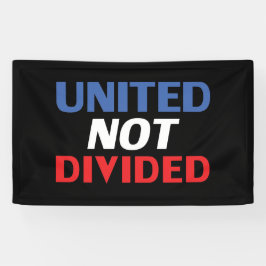 Niet verdeeld - rood, wit, blauw, zwart spandoek