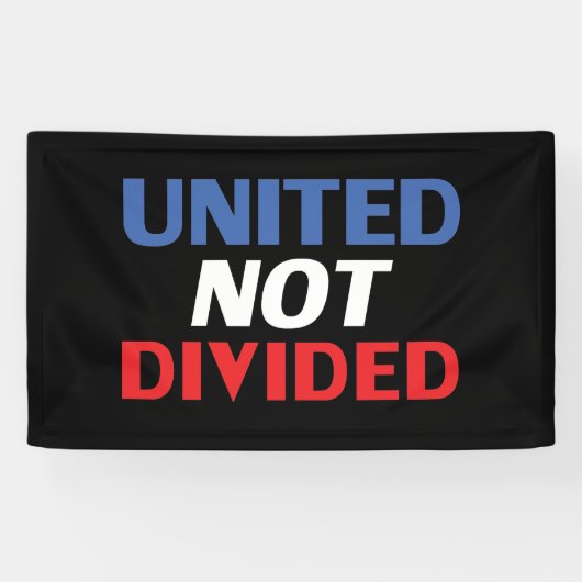 Niet verdeeld - rood, wit, blauw, zwart spandoek (Horizontaal)