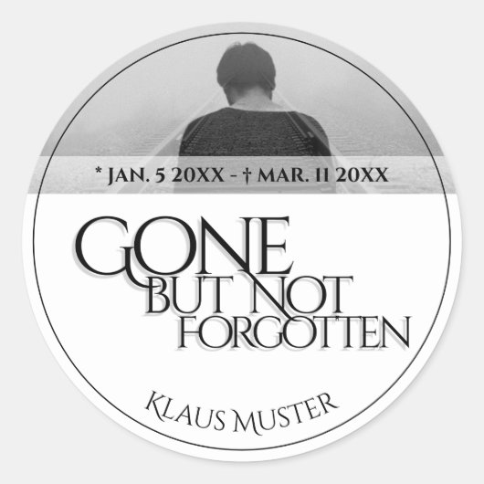 Niet vergeten - Helder Ronde Sticker (Voorkant)