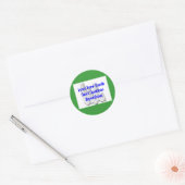 Niet vergoelijken piepschuim ronde sticker (Envelop)