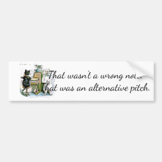 Niet verkeerd, alternatieve pitch bumpersticker
