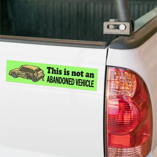 Niet verlaten bumpersticker (Op Truck)
