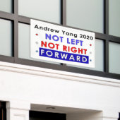 NIET VERLATEN NIET RECHTSTREEKS - Andrew Yang 2020 Spandoek (Buitenkant Gebouw)