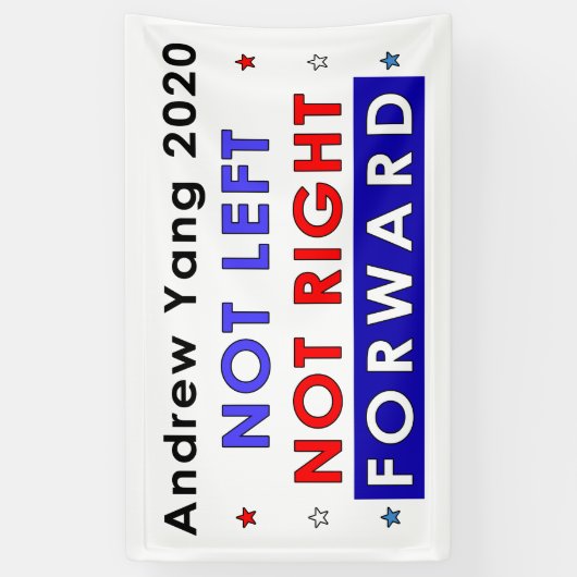 NIET VERLATEN NIET RECHTSTREEKS - Andrew Yang 2020 Spandoek (Verticaal)