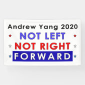NIET VERLATEN NIET RECHTSTREEKS - Andrew Yang 2020 Spandoek (Horizontaal)
