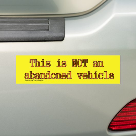 Niet verlaten ticker bumpersticker (Op auto)
