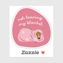 Niet verlaten van mijn deken hond illustratie kers