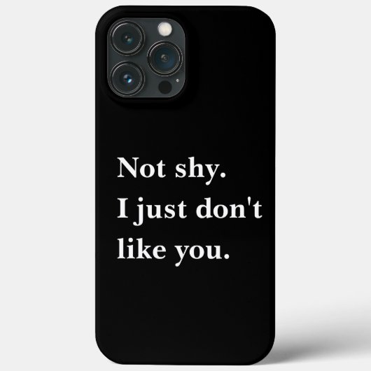 Niet verlegen. Ik hou gewoon niet van jouw grappig Case-Mate iPhone Case (Achterkant)