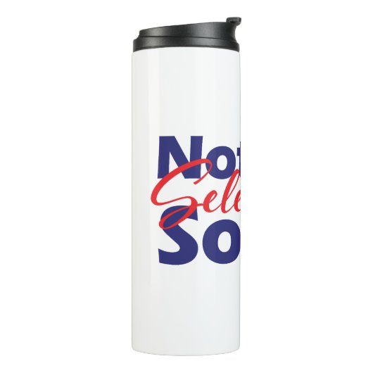 Niet verlegen selectief sociaal vet rood & blauw t thermosbeker (Gedraaid links)