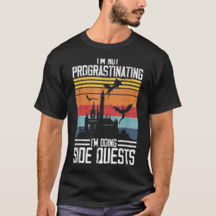 Niet verlengende zijdelingse vragen RPG Gamer Drag T-shirt