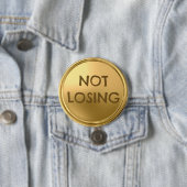 Niet verliezen ronde button 7,6 cm (In situ)