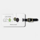 Niet verloren Pun Bagagelabel (Voorkant horizontaal)