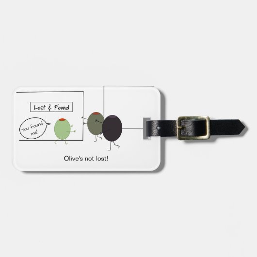 Niet verloren Pun Bagagelabel (Voorkant horizontaal)