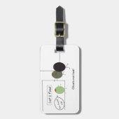 Niet verloren Pun Bagagelabel (Voorkant verticaal)