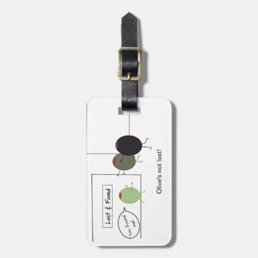 Niet verloren Pun Bagagelabel (Voorkant verticaal)