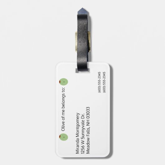 Niet verloren Pun Bagagelabel (Achterkant verticaal)