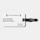 Niet verloren Pun Bagagelabel (Achterkant horizontaal)