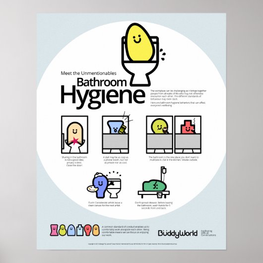 Niet vermeld: Bathroom Hygiene Poster (Voorkant)
