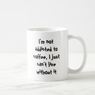 Niet verslaafd aan cafeïne koffiemok