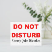 NIET VERSTOREN BRIEFKAART (Staand voorkant)