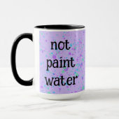 Niet verven water Funny Paarse Splatter Coffee Mok (Links)