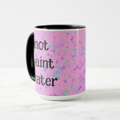 Niet verven water Funny Pink Splatter Coffee Mok (Voorkant links)