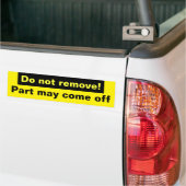 Niet verwijderen! bumpersticker (Op Truck)