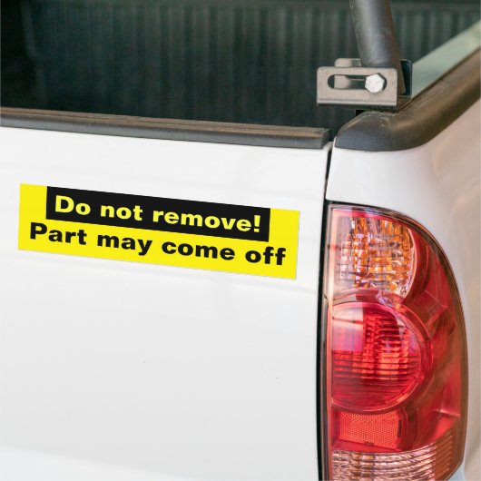 Niet verwijderen! bumpersticker (Op Truck)