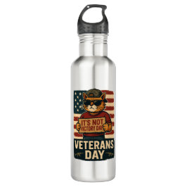 Niet Victory Day Bold Cat - Veterans Day Design Waterfles