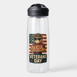 Niet Victory Day Bold Cat - Veterans Day Design Waterfles