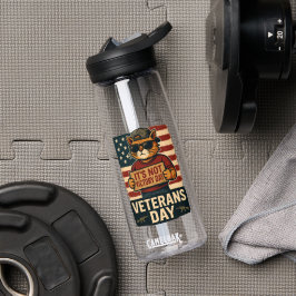 Niet Victory Day Bold Cat - Veterans Day Design Waterfles