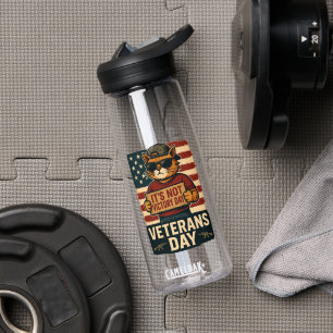 Niet Victory Day Bold Cat - Veterans Day Design Waterfles