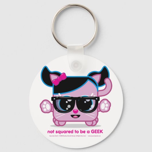 Niet vierkant om een GEEK te zijn Sleutelhanger (Voorkant)