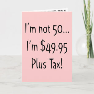 Niet vijftig 50e verjaardag van uitnodigingen