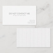 Niet-Visitekaartjes Visitekaartje (Voorkant / Achterkant)