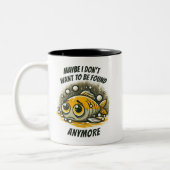 NIET Vissen zoeken Mug Tweekleurige Koffiemok (Links)