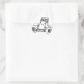 niet-vleugelig1.ai ronde sticker (Tas)