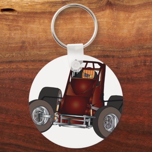 Niet-vleugelige sprintauto #1 sleutelhanger (Voorkant)