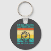 Niet vloeken, ik gebruik mijn armworstelwoorden Ar Sleutelhanger (Voorkant)