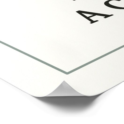 NIET VOLDOEN NU EN LEVEN DE REST VAN U POSTER (Hoek)