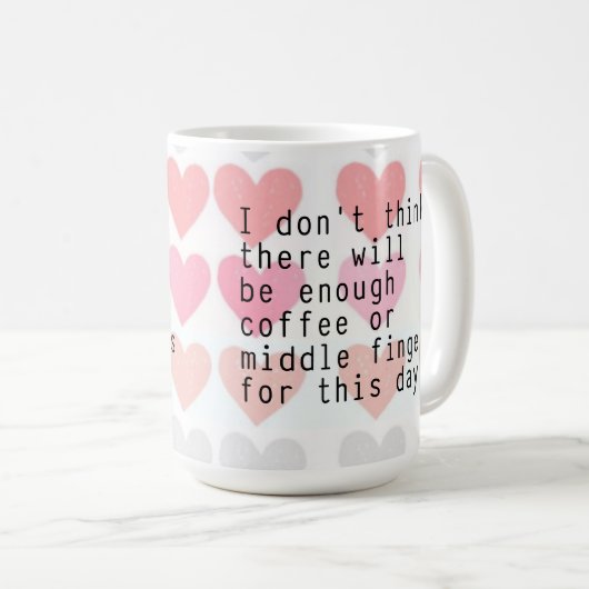 Niet voldoende Mok voor koffie of middenvingers (Voorkant rechts)