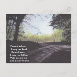 NIET VOLGEN DAT IK NIET KAN LEIDEN BRIEFKAART