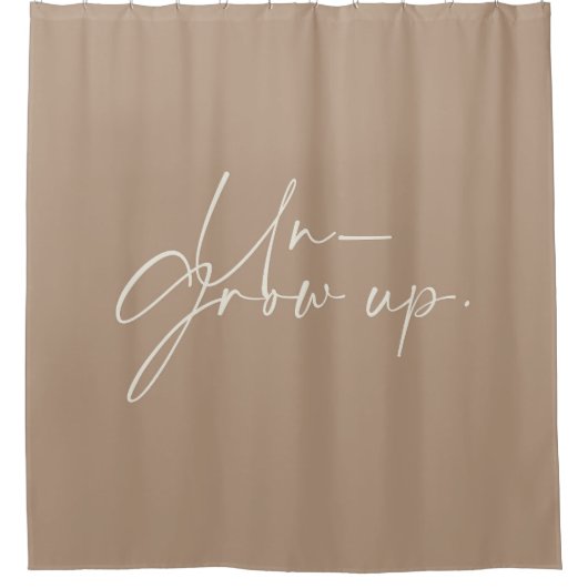 niet volwassen worden douchegordijn (Voorkant)