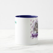 Niet vóór 12.00 uur (in paars) mok (Midden)