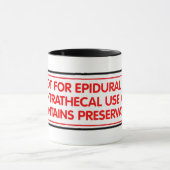 Niet voor epiduraal of intrathecaal gebruik - Koff Mok (Midden)